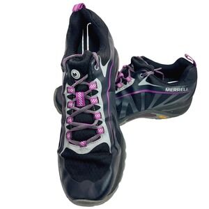 Merrell Purple Black Womens size 11 All Out Blaze Aero Sport Hiking Shoes Vibram